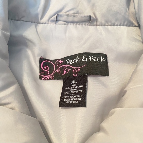 Peck & Peck Puffer Zip Front Gray Vest - XL - Picture 5 of 12